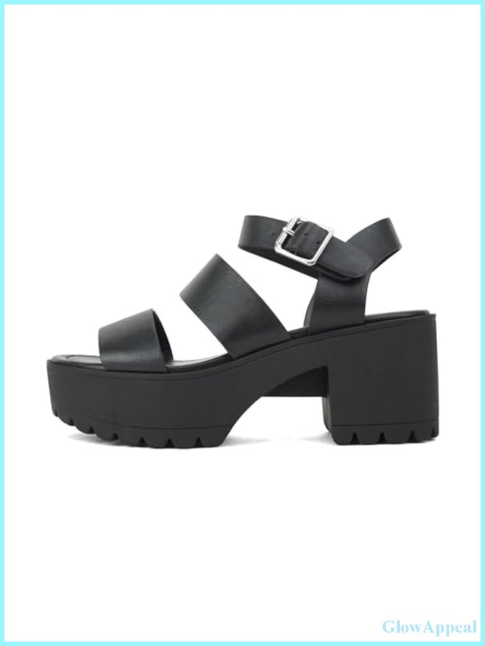 Open Toe Two Band Fisherman Block Heel Sandals Ankle Strap